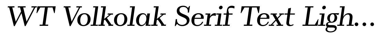 WT Volkolak Serif Text Light Italic image